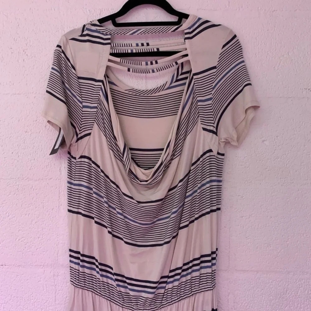 NWT Size MEDIUM Chaser Strappy Draped Back Dress MSRP $98 Summer Nautical Beach - Picture 3 of 5
